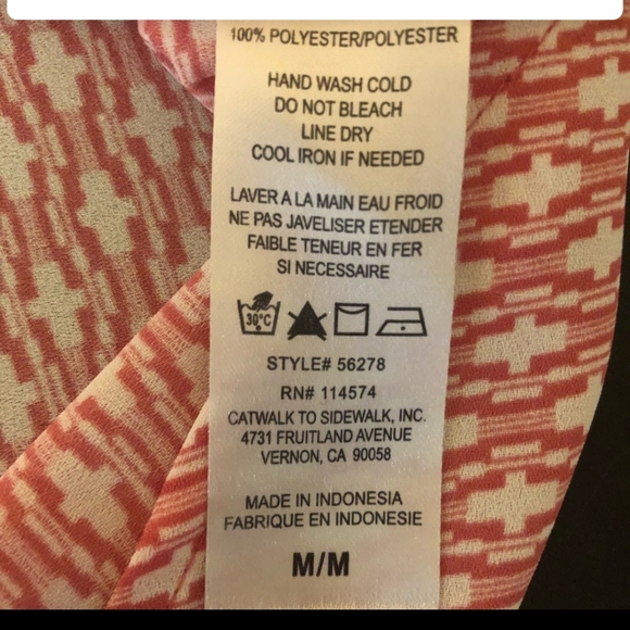 Pleione drape front blouse in pink and white. - Picture 4 of 4